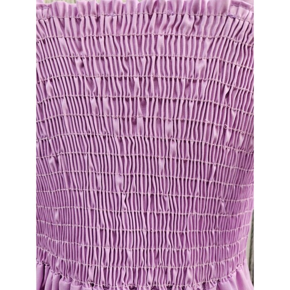 PLK Women's Large Le Rumi Lilac Button Down Sleeveless Summer Gusset Dress EUC - Picture 7 of 10